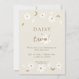 Daisy Party 2de Birthday Invitation Kaart
