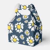 Daisy patroon, bloemenpatroon, witte madeliefjes bedankdoosjes (Achterkant)