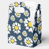 Daisy patroon, bloemenpatroon, witte madeliefjes bedankdoosjes (Geopend)