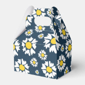 Daisy patroon, bloemenpatroon, witte madeliefjes bedankdoosjes (Voorkant Zijde)