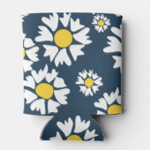 Daisy patroon, bloemenpatroon, witte madeliefjes blikjeskoeler (Achterkant)