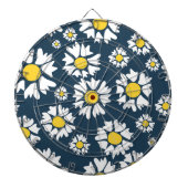 Daisy patroon, bloemenpatroon, witte madeliefjes dartbord (Voorkant)