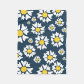Daisy patroon, bloemenpatroon, witte madeliefjes fleece deken (Voorkant)