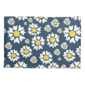 Daisy patroon, bloemenpatroon, witte madeliefjes kussensloop (Achterkant)