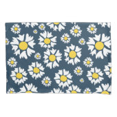 Daisy patroon, bloemenpatroon, witte madeliefjes kussensloop (Voorkant)