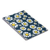 Daisy patroon, bloemenpatroon, witte madeliefjes notitieboek (Rechterzijde)