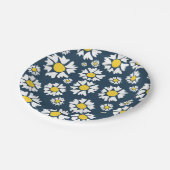 Daisy patroon, bloemenpatroon, witte madeliefjes papieren bordje (Gekanteld)