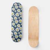 Daisy patroon, bloemenpatroon, witte madeliefjes persoonlijk skateboard (Voorkant)