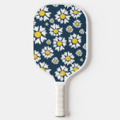 Daisy patroon, bloemenpatroon, witte madeliefjes pickleball paddle (Voorkant)