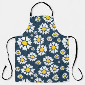 Daisy patroon, bloemenpatroon, witte madeliefjes schort (Voorkant)