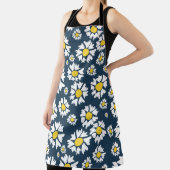 Daisy patroon, bloemenpatroon, witte madeliefjes schort (Insitu)