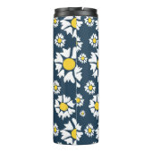 Daisy patroon, bloemenpatroon, witte madeliefjes thermosbeker (Achterkant)