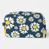 Daisy patroon, bloemenpatroon, witte madeliefjes toilettasje (Voorkant)