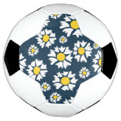 Daisy patroon, bloemenpatroon, witte madeliefjes voetbal (Gedraaid)