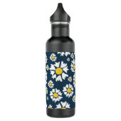 Daisy patroon, bloemenpatroon, witte madeliefjes waterfles (Links)