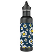 Daisy patroon, bloemenpatroon, witte madeliefjes waterfles (Rechts)