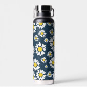 Daisy patroon, bloemenpatroon, witte madeliefjes waterfles (Achterkant)