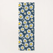 Daisy patroon, bloemenpatroon, witte madeliefjes yogamat (Achterkant)