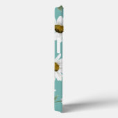 Daisy Pattern, Blauwgroen achtergrond, persoonlijk Case-Mate iPhone Case (Achterkant / Rechts)