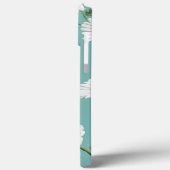 Daisy Pattern, Blauwgroen achtergrond, persoonlijk Case-Mate iPhone Case (Achterkant / Links)