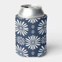 Daisy Pattern Blue White