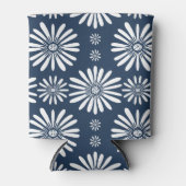 Daisy Pattern Blue White Blikjeskoeler (Voorkant)