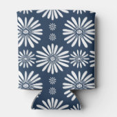 Daisy Pattern Blue White Blikjeskoeler (Achterkant)