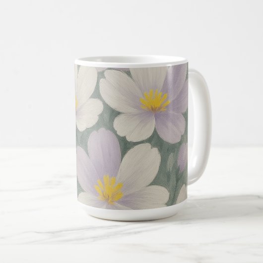 Daisy Pattern Ceramic Mug Koffiemok (Voorkant rechts)