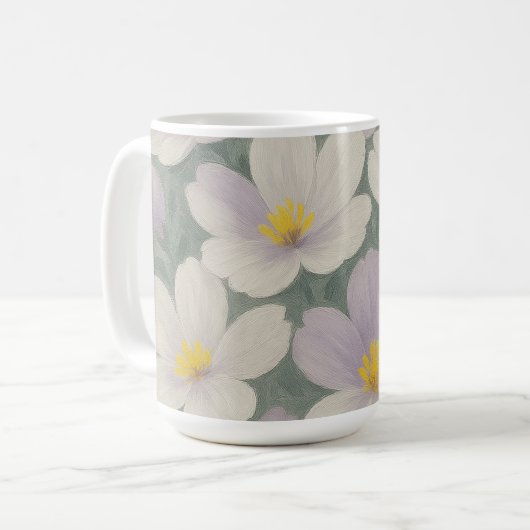 Daisy Pattern Ceramic Mug Koffiemok (Voorkant links)