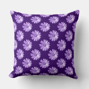 Daisy Pattern - Deep Paars Kussen