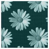 Daisy Pattern - Donkere groene verbinding Stof (Close Up)
