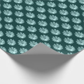 Daisy Pattern - Donkergroen Cadeaupapier (Hoek)
