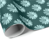 Daisy Pattern - Donkergroen Cadeaupapier (Rol Hoek)