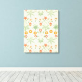 Daisy Pattern (door William Morris) Canvas Afdruk (Insitu (Houten vloer))