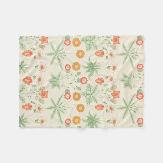 Daisy Pattern (door William Morris) Fleece Deken (Voorkant (Horizontaal))