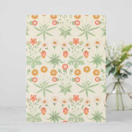 Daisy Pattern (door William Morris) Kaart (Staand voorkant)