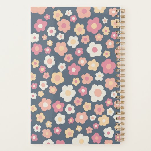 Daisy Pattern Flowers Blooms Floral Cute CUSTOM Planner (Achterkant)