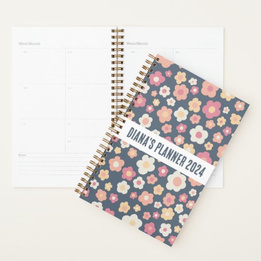 Daisy Pattern Flowers Blooms Floral Cute CUSTOM Planner (Display)