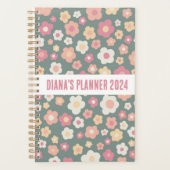 Daisy Pattern Flowers Blooms Floral Cute CUSTOM Planner (Voorkant)