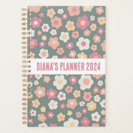 Daisy Pattern Flowers Blooms Floral Cute CUSTOM Planner