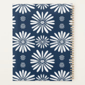 Daisy Pattern Flowers Blooms Floral Navy CUSTOM Planner (Achterkant)