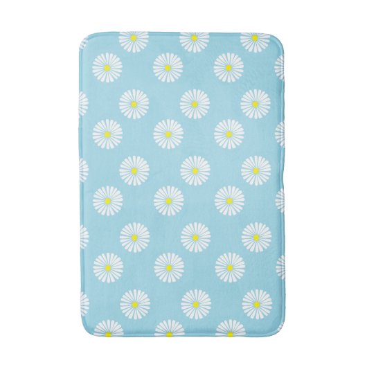 Daisy Pattern Foam Bathmat Badmat (Voorkant Verticaal)