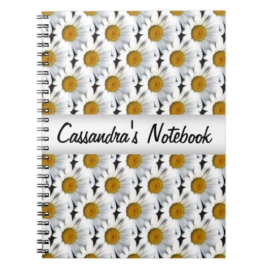 Daisy Pattern Gepersonaliseerd Notitieboek / Journ (Voorkant)