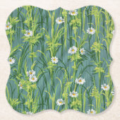 Daisy Pattern, groen patroon, Kartonnen Onderzetters (Voorkant)