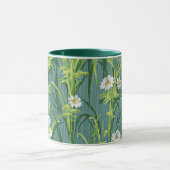 Daisy Pattern, groen patroon, Mok (Midden)