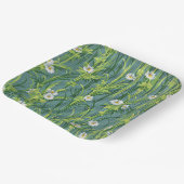 Daisy Pattern, groen patroon, Papieren Bordje (Gebogen)