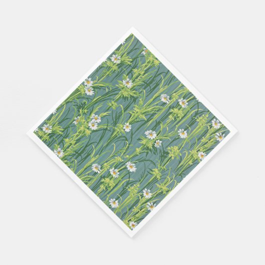 Daisy Pattern, groen patroon, Servet (Hoek)