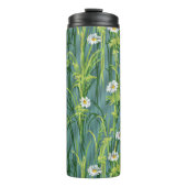 Daisy Pattern, groen patroon, Thermosbeker (Voorkant)