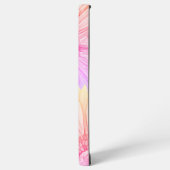 Daisy pattern in pink, yellow and lilac xl samsung galaxy hoesje (Linkerkant)