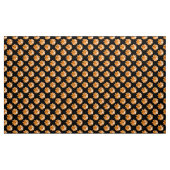 Daisy Pattern - Licht Sinaasappel op Black Stof (Yard (91,4 cm))